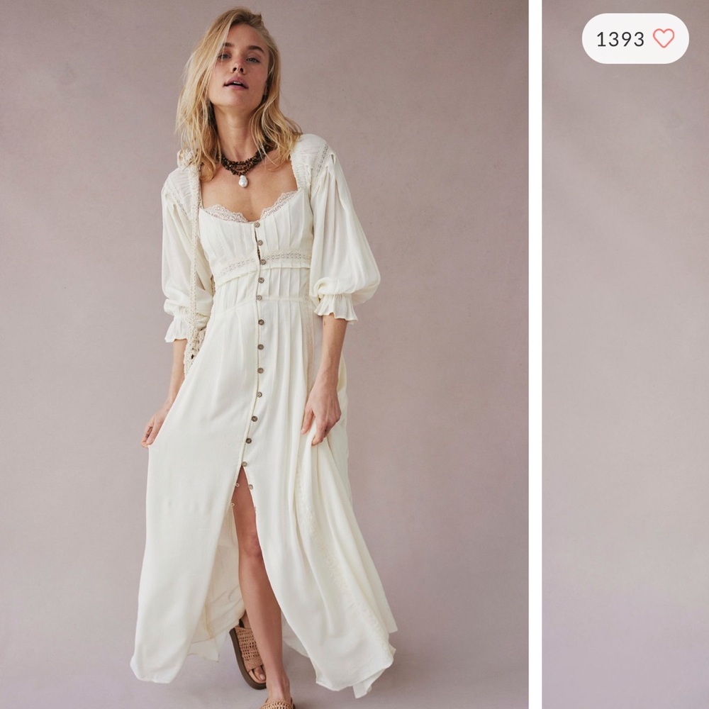 NWT Free People maxi- white, size large